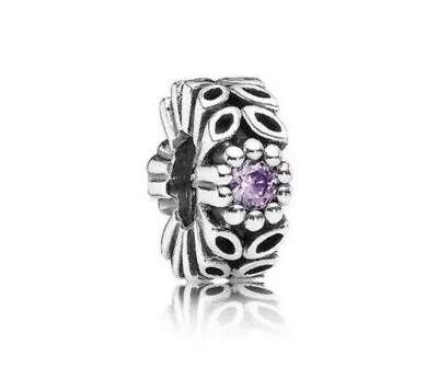 $44 • Buy NEW Authentic PANDORA Purple Forest Flower Spacer Charm - 791224CFP RETIRED