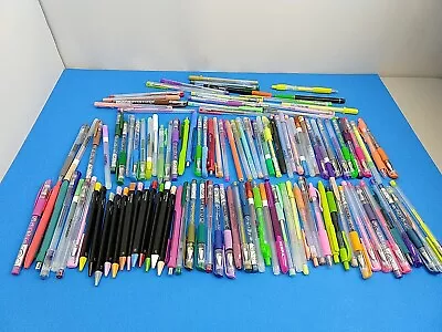 Lot Of 100 Gel Pens + 12 Color Pencils Multicolor Pack Scribble Stuff Papermate • $24.99