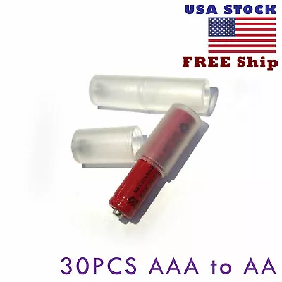 30x AAA To AA Cell Battery Converter Adapter Holder Case Switcher US Free Ship • $12.99