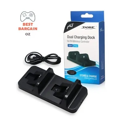 $11.95 • Buy PS4 Charging Dock PS4 Dual Charger Dock Stand Cradle Docking Station For PS4