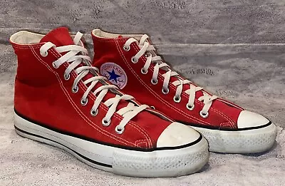 RARE Vintage MADE IN USA 70s 80s 90s Converse All Star Red High Top Sneakers 8US • $134.96