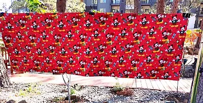 Handmade Quilted Table Runner Disney Red Mickey Mouse Plaid Polka Dots Christmas • $29.99
