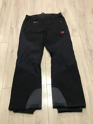 WOMENS MAMMUT Alto BLACK PANTS TROUSERS SOFTECH SIZE M EU-44 UK-18 RRP £170 • £58