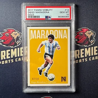 Diego Maradona - 2017 Panini Nobility Psa 10 - Gold /10 • £949.95