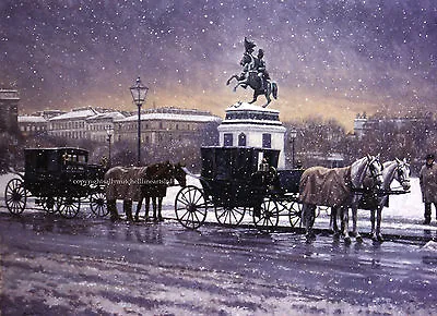 Horse And Coach In Snow Christmas Cards Pack Of 10 By Roy Miller. C177X • £7