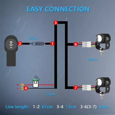 Wiring Harness Kit Switch For Motorcycle Spot LED Auxiliary Fog Light Driving • $16.89