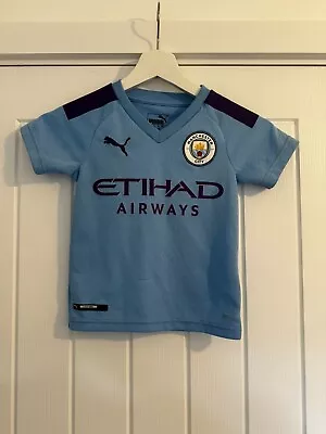 Puma MCFC Manchester City 125 Years Soccer Jersey Light Blue Baby (2 - 3 Years) • £5