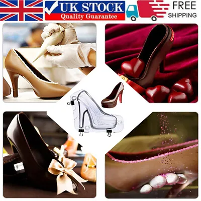 3D High Heel Shoes Shape Chocolate Cookies Candy Pudding Mould Cake Decoration • £10.51