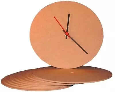 MDF Clock Face Round Or Square Bulk Pack 10 Pieces Schools Workshops Arts Crafts • £49.99