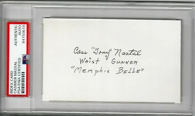 Casimer Nastal Signed Index Card Psa Dna 84150618 (d) Wwii Memphis Belle Gunner • $149.95