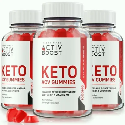 (3 Pack) Activ Boost Keto ACV Weight Loss Gummies To Burn Fat For Energy • $49.95