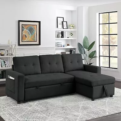 78.5 Sleeper Sofa Bed Sectional CouchL-Shaped Sectional Sofa Pull Out Couch Bed • $519.99