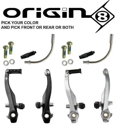 $15.26 • Buy Origin8 Classic V-Brake MT Bike Hybrid Black/ Silver Front/ Rear/Set Fit Shimano