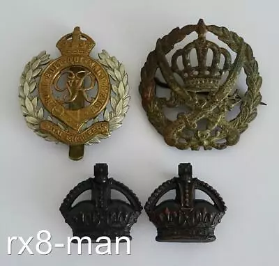 £4.99 • Buy Ww2 Royal Engineers & Jordanian Army Cap Badges + Pair British Army Major Pips