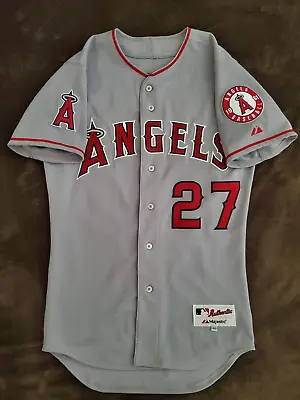 Majestic 2012-2015 Mike Trout Los Angeles Anaheim Angels MLB Jersey ~ Size 40 • $300