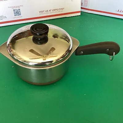 Revere Ware 1 1/2 QT Sauce Pan With Lid Double Boiler Insert Pre 1968 • $15