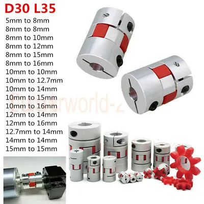 D30*L35 5MM-15MM CNC Flexible Plum Coupling Shaft Coupler Connect Stepper Motor • $18.59