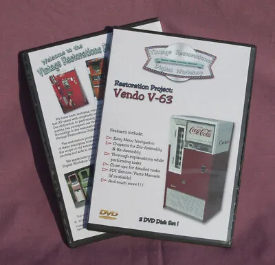 Restoration DVD Tutorial For The Vendo V-63 Soda Pop Machine • $43.99