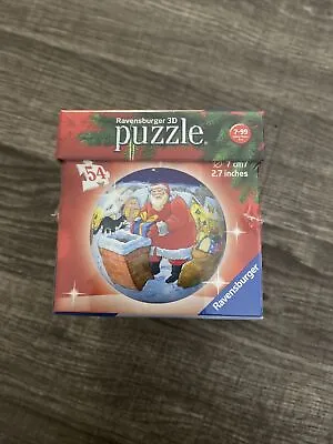 NEW SEALED - Ravensburger 3D PUZZLE BALL SANTA CHIMNEY GIFTS CHRSITMAS ORNAMENT • $11.11