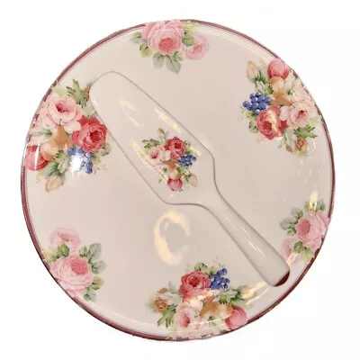 NWOT Vintage Mikasa Bone China Rosemead Cake Plate And Server Set • $60