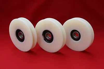 £10.20 • Buy 80mm Nylon Pulley Wheel With Ball Bearings Various Groove For Rope 