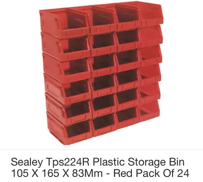 NEW Sealey 2x TPS8 Steel Louvre Panel & 72 XTps224R Red Plastic Storage Bin  • £275.95