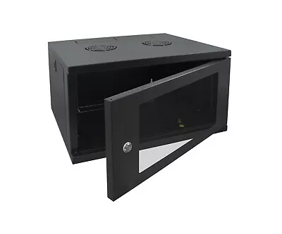 6u 9u 12u 15u Or 18u 450mm Deep Black Wall Mounted 19  Data Cabinet Rack Lot • £136.10