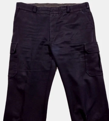 $19.99 • Buy Cargo Pants Mens 44x32 Black Flex Elastic Waist Utility 44 Regular 44r Uniform 