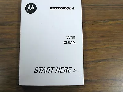 MOTOROLA V Series V710 CDMA Mobile Cell Wireless Phone User Manual Guide Book • $5.40