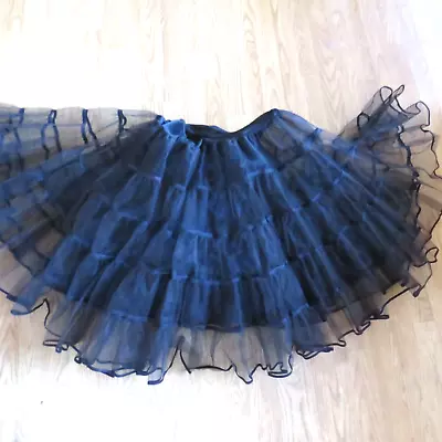 Vintage Malco Partners Please Women's Black Net Dance Skirt Rd Desc For Size • $55