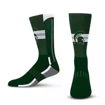 NCAA Michigan State Spartans Streak Team Color Crew Socks - L • $11.99