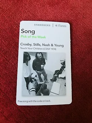 NEW Crosby Stills Nash & Young Starbucks/iTunes Card For Teach Your Children • $10.17