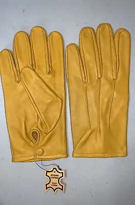 Men's Leather Dress Gloves Driving Gloves Made With Genuine Sheep Skin Leather • $16.99