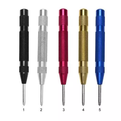 Automatic Center Punch Steel Spring Loaded Marking Starting Holes Hand Tool Kit • $2.78
