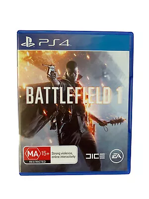 Battlefield 1 (Sony Playstation 4 2016) Ps4 Game Combat Shooter BF1 EA COMPLETE • $14.10