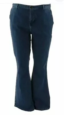 BROOKE SHIELDS Timeless Tall Flare Jeans -Indigo Medium Wash 26 NEW A351362 • $19.99