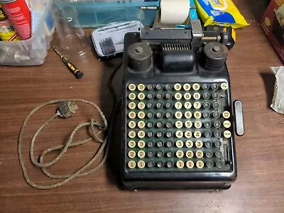 Vintage Black Burroughs Electric Portable Adding Machine 9-1490478 Untested • $70.70