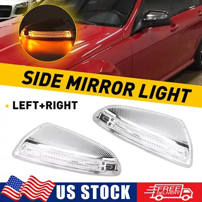 Door Mirror Side Mirror LED Turn Signal Light For Mercedes W204 C250 C300 C350 • $21.58