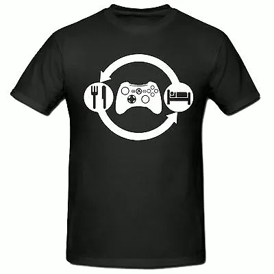 Eat Sleep Game Repeat Men's Funny Novelty T Shirtsm-3 Xlroutine Tee Shirt. • £7.90