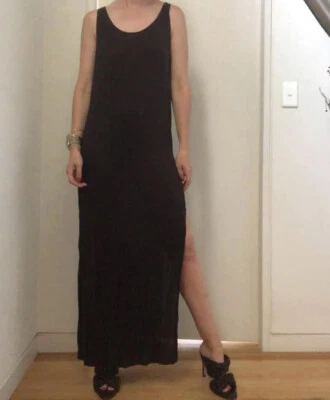 $15 • Buy Sass & Bide Jersey Clash Black Maxi Dress