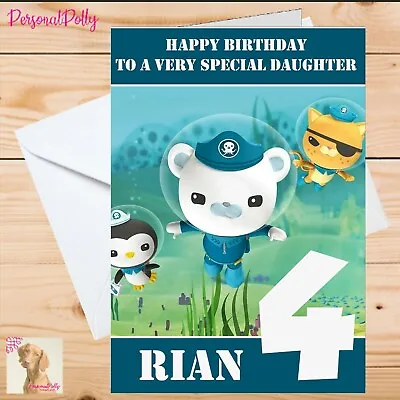 Personalised Octonauts Card Birthday Unofficial Kwazii Tweak Dashi Sea • £2.82