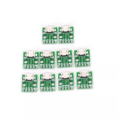 10Pcs Mini MICRO USB To DIP Adapter 5Pin Female Connector PCB Converter BoaYURI • $2.62