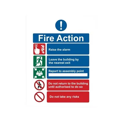 £8.06 • Buy Fire Action Notice Sign For Prompt And Accurate Guidance Fire Action Safety