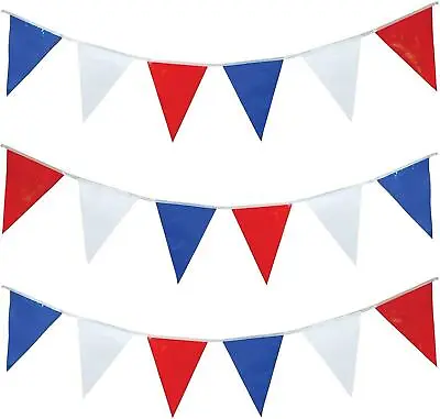 £3.39 • Buy Union Jack Bunting 10M Red White Blue Flags Banner GB British Street Party Decor