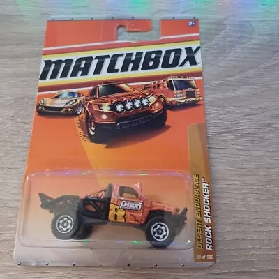 Matchbox 1/64 Diecast Desert Endurance Error Card Orange Rock Shocker • $4