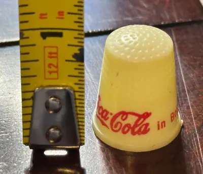 Vintage Plastic Coca Cola Drink Coke In Bottles Sewing Thimbles 1 Inch • $7.56
