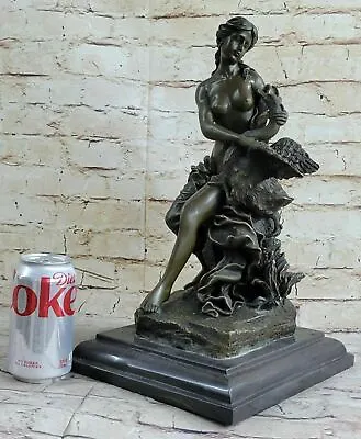 Leda And Swan Mythology Nude Bronze Sculpture Statue Mythical Greek • $244.65