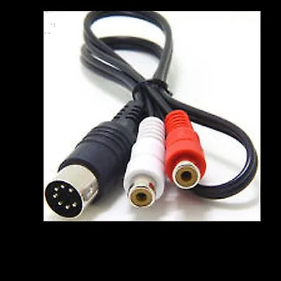 $11.95 • Buy Bang & Olufsen 7-Pin Din Male To 2-RCA Female Audio Cable 1.5ft NEW USA Seller