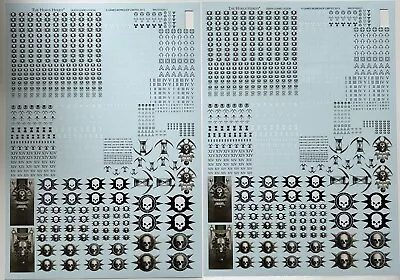 X2 Death Guard Legion Transfer Sheets - Warhammer 30k/40k - Incomplete • £20