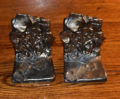 Antique Pair McClelland Barclay Bronze Bookends W/ Vining Ivy By Dodge Inc L.A. • $66.50